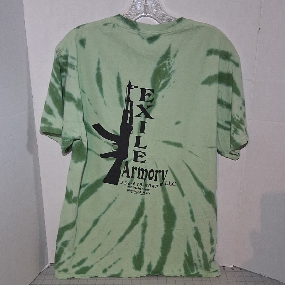 Port And Company Green Tie-Dye T-Shirt with Logo - Picture 6 of 9